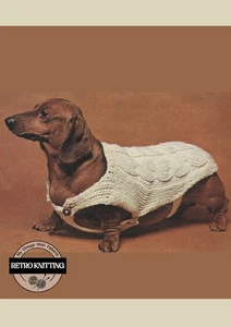 Dachshund Dog Coat Knitting Pattern – DIY Dog Sweater - Picture 1 of 2