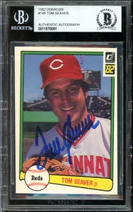 Tom Seaver Signed 1982 Donruss Baseball Card #148- BGS Authentic - Foto 1 di 2