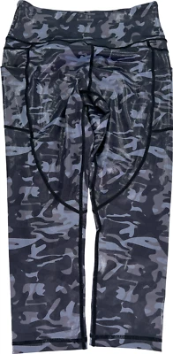 Zyia Active Women’s Black Camouflage Crop Leggings - 6-8 - Image 1 of 3