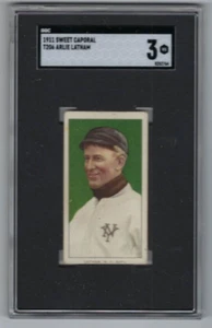 Tarjeta de béisbol T206 de 1909 Arlie Latham New York Giants SGC 3 Sweet Caporal #7ATSB - Imagen 1 de 2