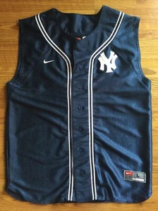 Vintage Nike Team New York Yankees Derek Jeter Sleeveless Jersey Youth Size L - Picture 1 of 7