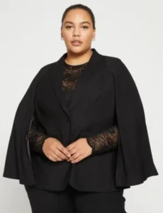 Universal Standard NWT Black Leon Double Luxe Cape Blazer Small 14/16 - Picture 1 of 3