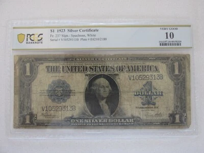 1923 $1 Silver Certificate PCGS Banknote VG10 (Speelman, White) - Image 1 of 2