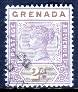 GRENADA — SCOTT 41 (SG 50) — 1902 2d QV AUSGABE — GEBRAUCHT — SCV 37 $ - Bild 1 von 2