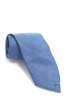 $115 Bloomingdales Men Casual Necktie Solid Blue Dress Slim Neck Tie 60x3.25 - Image 1 of 4