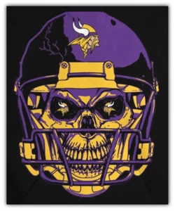 Minnesota Vikings NFL Helmet Skull Car Bumper Sticker Decal - 3'' or 5'' - Picture 1 of 1