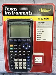 NIB Texas Instruments Ti-83 Plus Black Battery Operated Graphing Calculator 2015 - Picture 1 of 2