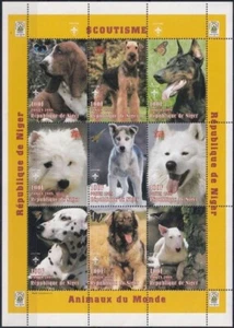 F-EX18767 NIGER MNH 1999 SPECIAL SHEET BOYS SCOUTS SCOUTISME DOG PERROS .  - Picture 1 of 1