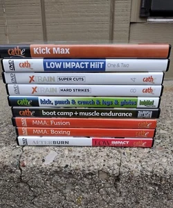 Lot 9 Cathe Workout DVDs: Xtrain MMA Boot Camp More All VG Fast Ship - Picture 1 of 5