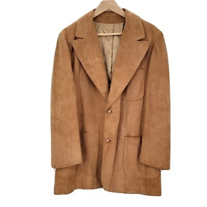 Peter Caruso Gr. 44 Vintage 70er Designer Original braun Wildleder Western Blazer Jacke - Bild 1 von 10
