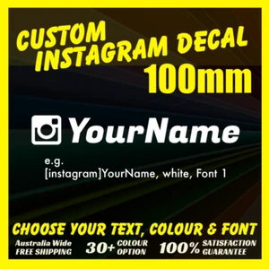 INSTAGRAM DECALS - 100mm Long - Indoor Outdoor Vinyl Stickers Event Graphic - Picture 1 of 5