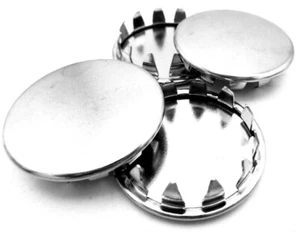 Tapas de enchufe de orificio de acero niquelado - Elige entre 17 tamaños de orificios de identificación - ¡Todo tipo de clima! - Imagen 1 de 12