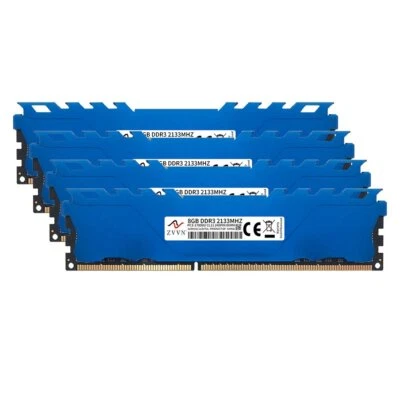 32GB 16GB 8GB DDR3 2133MHz OC PC3-17000 CL11 240Pin Desktop XMP Memory ZVVN Blue - Image 1 of 4