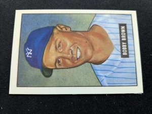 1951 Bowman Reprint Baseball Card # 110 Bobby Brown - New York Yankees (NM) - Picture 1 of 3