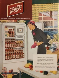 1950 vintage Schlitz beer ad. Post WW2 advertisement - Bild 1 von 1