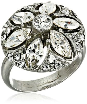 Anillo Flor Cristal Ben-Amun Joyería "Cristales en Cascada", Talla 7 Foto 1 de 3