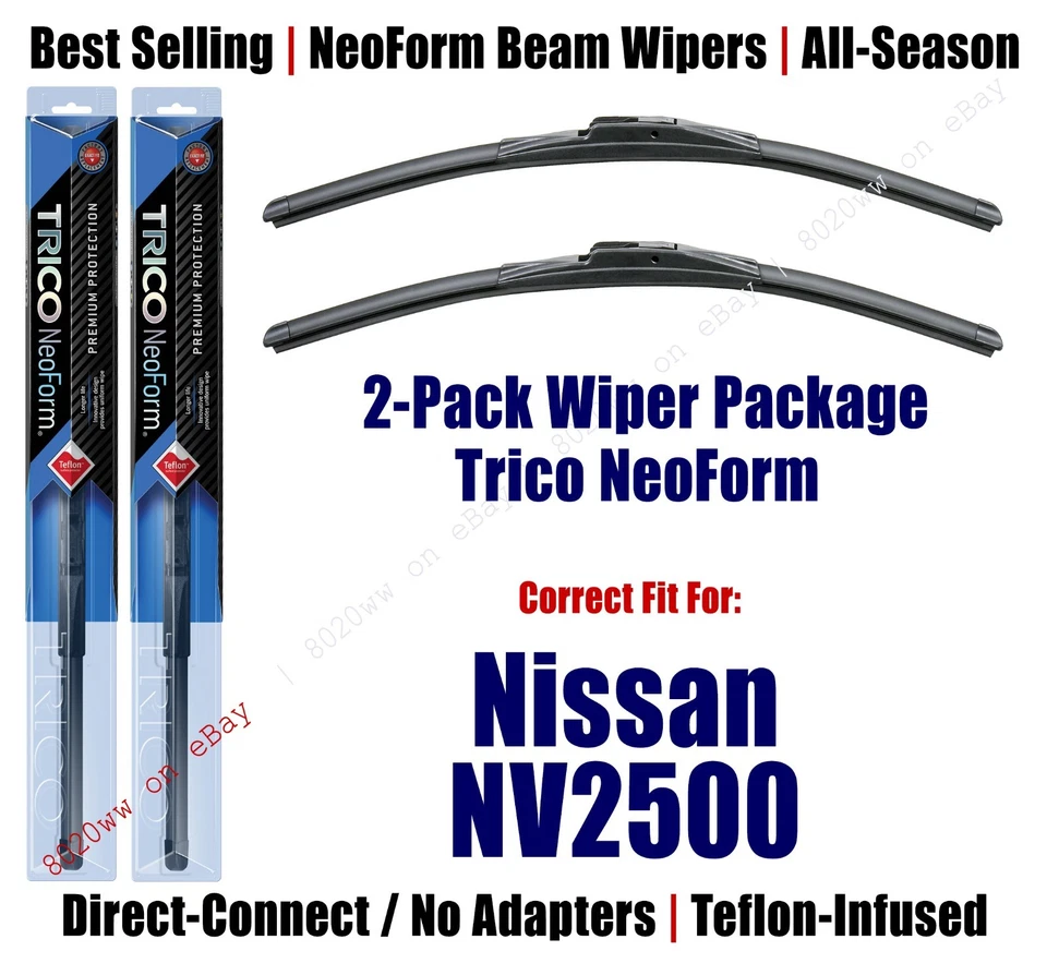 Paquete de 2 limpiaparabrisas NeoForm súper premium aptos para Nissan NV2500 2012+ - 16210x2 Foto 1 de 1