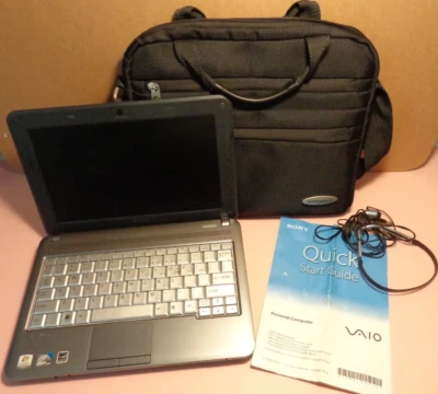 Netbook azul Sony Vaio PCG-21313L/VPCM121 AX💗Caixa/adaptador de energia/fones de ouvido-10" - Imagem 1 de 4