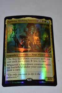 1x Oversized -  Kadena Slinking Sorcerer  - Foil - Commander IN TOPLOADER - Picture 1 of 4