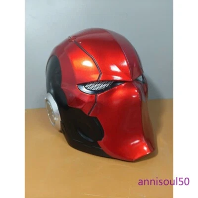 Batman Helmet Red Hood Fire Demon Mask Prop Headwear Full Face Party Halloween - Image 1 of 4