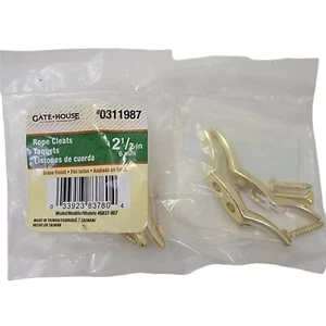 GATE HOUSE 2 1/2" Soporte Cuerda Tacos Acabado Latón 2 Paquetes ~ 4 Total  - Imagen 1 de 2