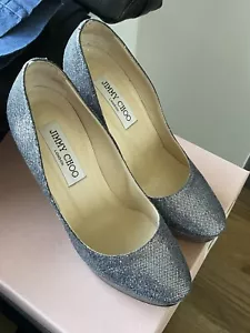Jimmy Choo silberne Glitzer Akzent Absätze - 36,5 - Bild 1 von 10