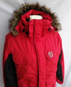FJALLRAVEN 83238 Kodiak Parka donna giacca idratata rossa cappuccio in pelliccia taglia S - Foto 1 di 12