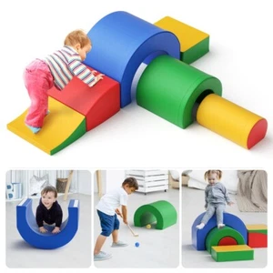 5-tlg. Softbausteine, Schaumstoffbausteine, Bausteinset zum Toben, Klettern - Bild 1 von 12