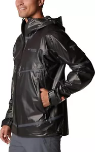 Columbia Men's TITANIUM OutDry Extreme Mesh Hooded Shell Jacket Size Small Black - Picture 1 of 4