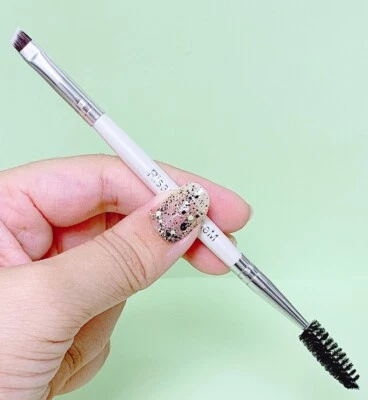MEHLIZA BEAUTY R&M Eyebrow Brush double side Duo Brow Eye liner Angled Cut Spoolie DUPE #ABH12