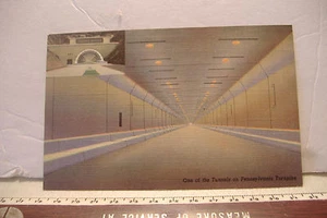 VINTAGE POSTCARD ~ONE OF THE TUNNELS ON  PENNSYLVANIA TURNPIKE~PA 110~ - Picture 1 of 2