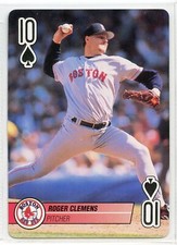 1995 Bicycle Baseball Aces Playing Card - Roger Clemens - Boston Red Sox