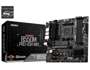 MSI B550M PRO-VDH WIFI AM4 MATX MB 4xDDR4 3xPCIE 2xM.2 HDMI VGA DP RAID LAN 4xSA - Picture 1 of 1