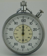 Lemania SWITZERLAND Military Stopwatch Chronometer Ceramic dial! Serviced!
