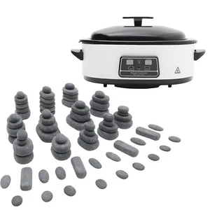 6QT Digital Stones Heater +Hot Stone Massage Kit 27/54/72Pcs Basalt Stones Rocks - Picture 1 of 18