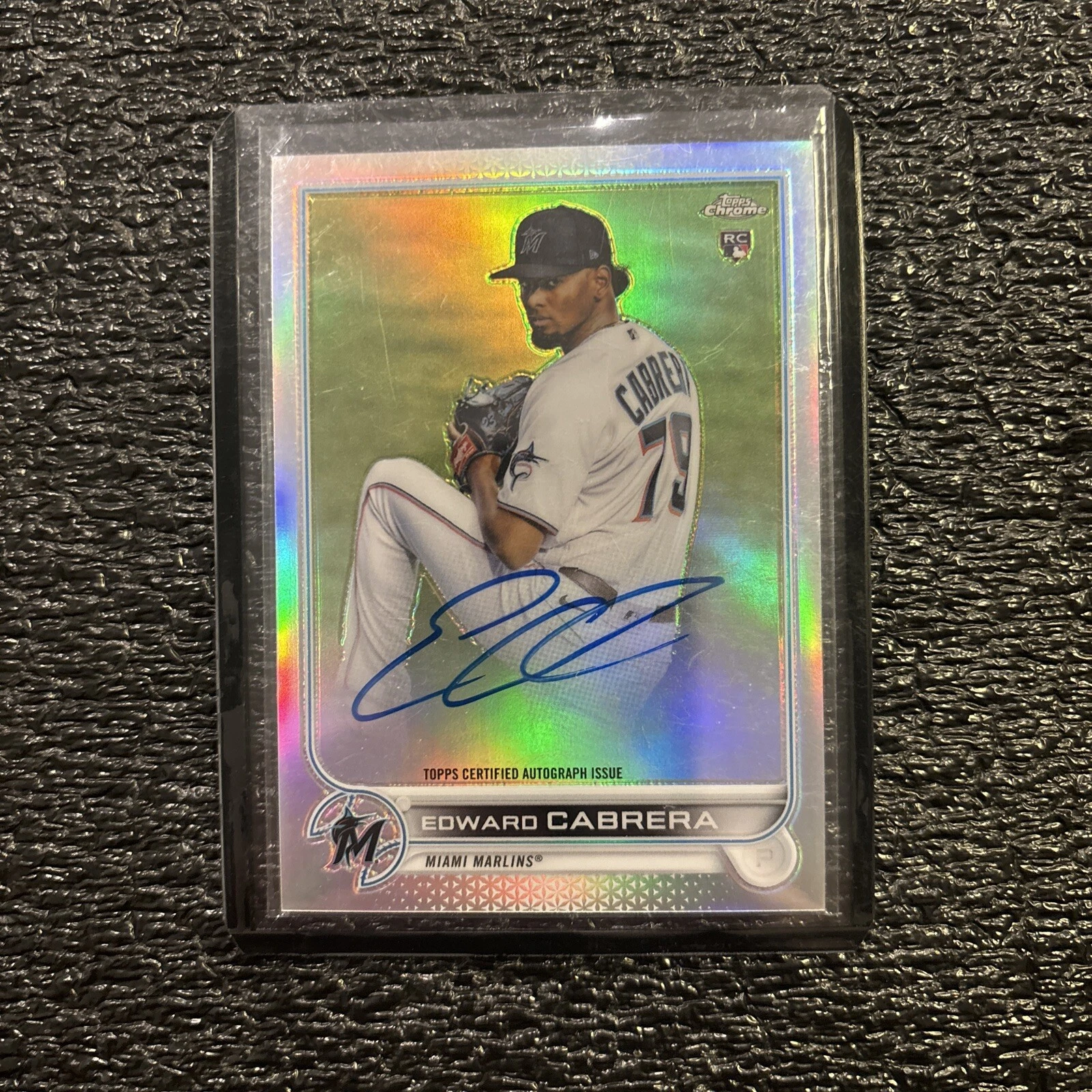 2022 Topps Chrome Edward Cabrera Chrome Refractor Auto 364/499 RC