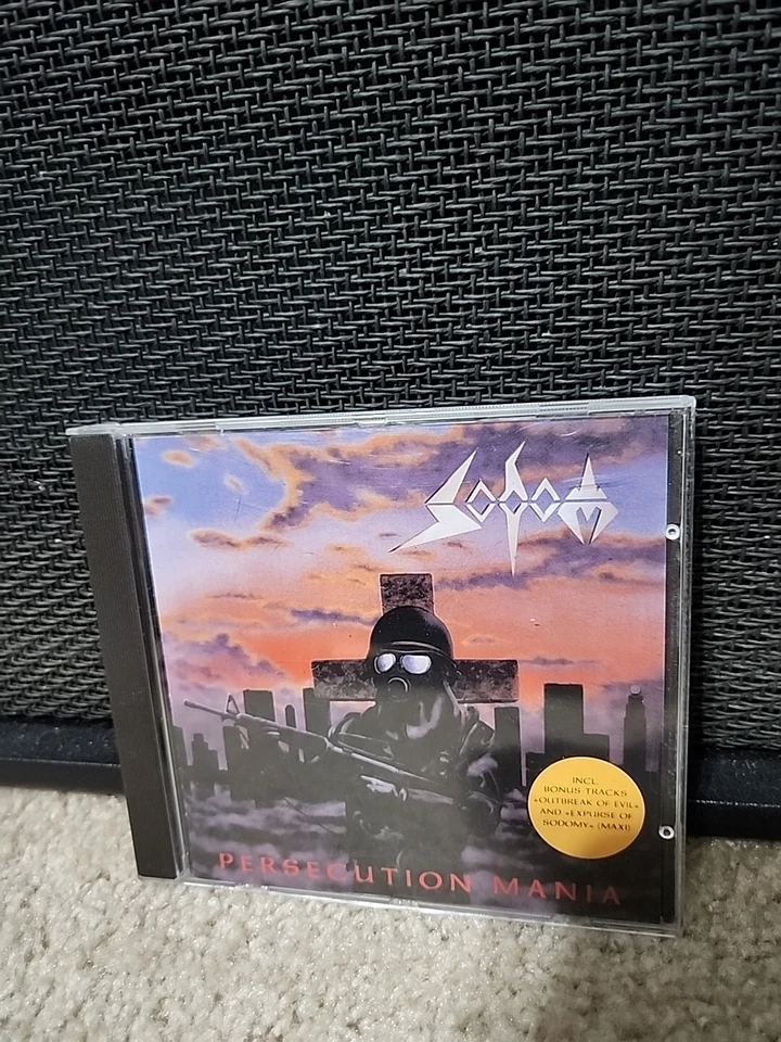 Sodom Persecution Mania Cd OG Early W. Germany Press VG+ SteamHammer  - Image 1 of 4