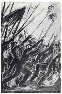 REVOLTE - 4 OriginalLithographie v. Serge FRIEDBERGER 1930 - Picture 1 of 4