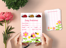 40 Baby Shower Cards Baby Predictions Guessing Game and Advice Notes for New Par