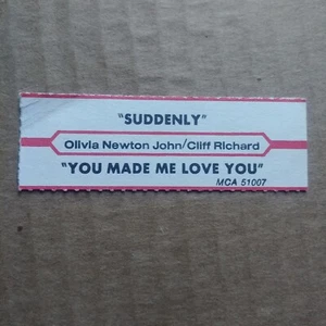 OLIVIA NEWTON JOHN Suddenly JUKEBOX STRIP Record 45 rpm 7" - Picture 1 of 1