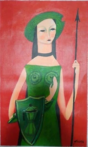 pintura arte contemporáneo de cuba . Pregunta sin Compromiso... - Imagen 1 de 3