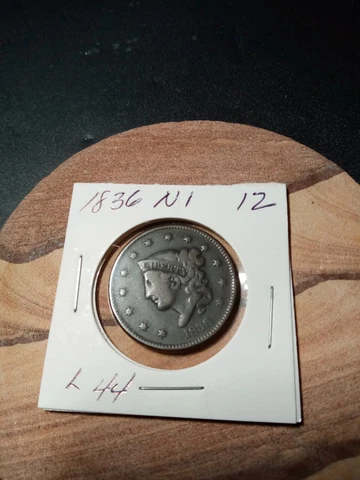 1836 large cent N-1 Variety Refunds accepted if seal unbroken Cover