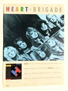 CORAZÓN / NANCY WILSON / ANN WILSON / LP BRIGADE 1990 / ANUNCIO IMPRESO DE REVISTA DE ÁLBUM - Imagen 1 de 1