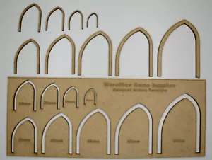 MDF RAMPANT ARCHES TEMPLATE WARGAMES DND TRAINS SCENERY WARHAMMER MODEL - Imagen 1 de 2