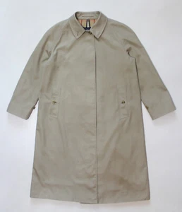 Women's Vintage BURBERRYS London Camden Car Coat Plaid Lining Light Beige (UK14) - Picture 1 of 18