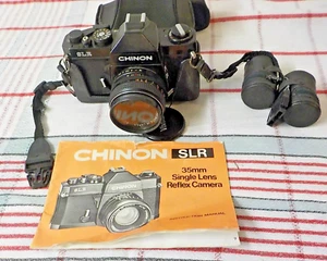 Cámara SLR CHNON CS-4 + Lente nítida rápida 55 mm/1,7 + ¡Medio estuche personalizado! ¡Funcionando! - Imagen 1 de 8