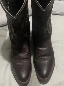 Dingo Größe 8,5 D SILVERLAKE braune Leder Cowboy Western Stiefel leicht gebraucht - Bild 1 von 7