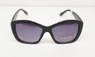 Nine West Black Cat Eye With Jewels Womens Sunglasses 100% UVA/UVB 38231RNJ001 - Image 1 of 4