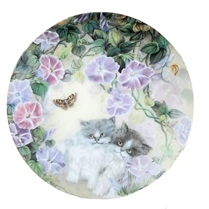 Kätzchen Sammler Teller Blütenblatt Freunde Morgenmelodie W. L. George Floral 8" rund - Bild 1 von 5