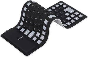 wasserdichte Silikontastatur, Faltbare Flexible USB Staubdichte Silent Tastatur - Bild 1 von 9